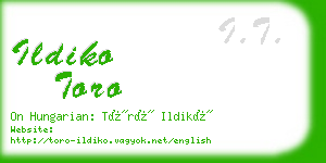 ildiko toro business card